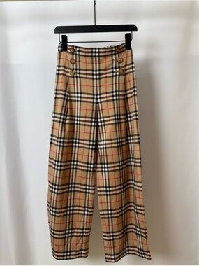 Authentic Burberry Beige, Black & Red Classic Check Skirt